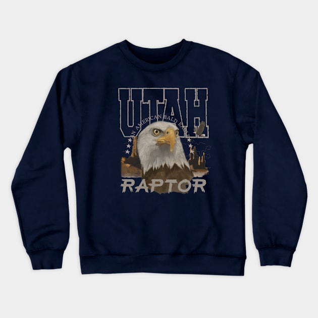 Utah Raptor Crewneck Sweatshirt by JERRYVEE66